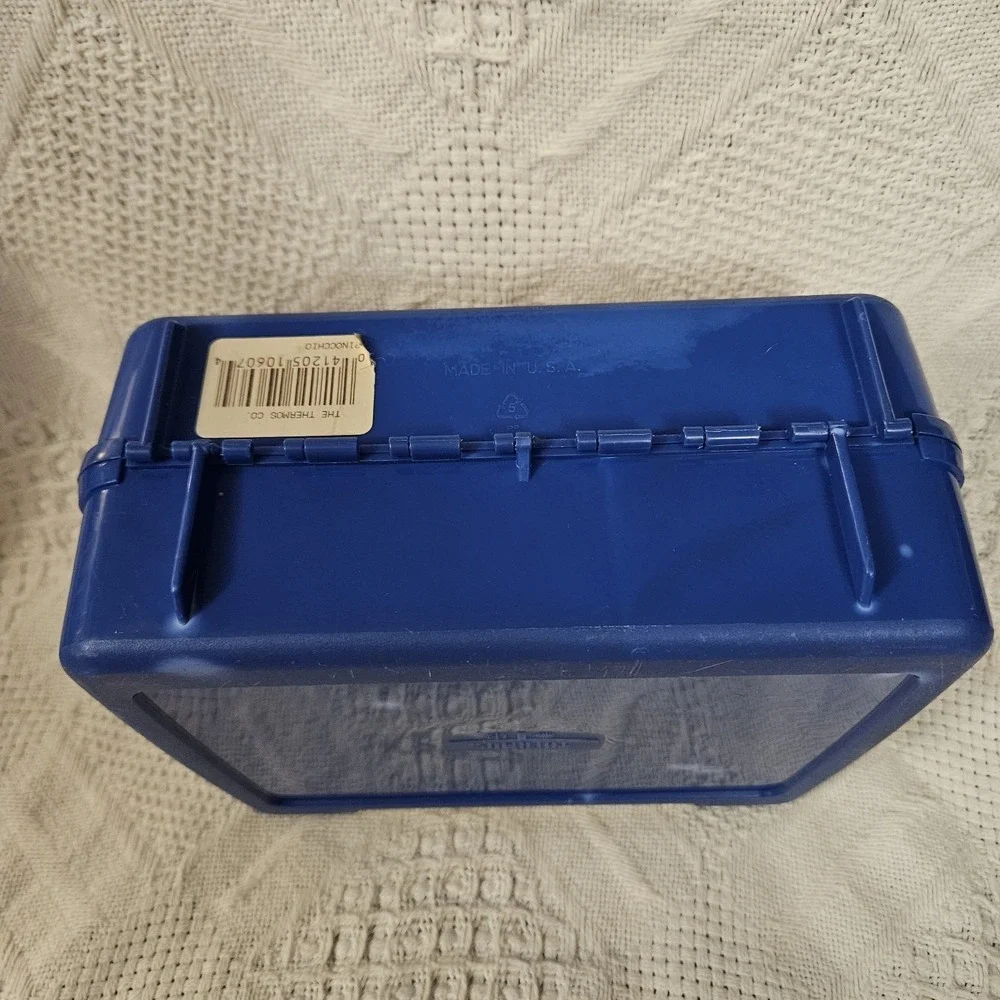 Vintage Disney Pinocchio Plastic Thermos Lunch Box Blue 90s Kidcore Handle